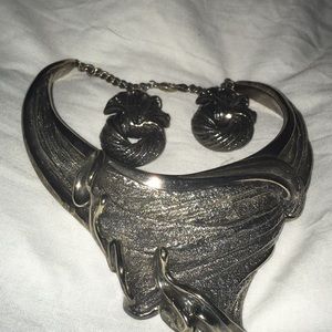 Vintage silver necklace by designer N.S. Bar-on.